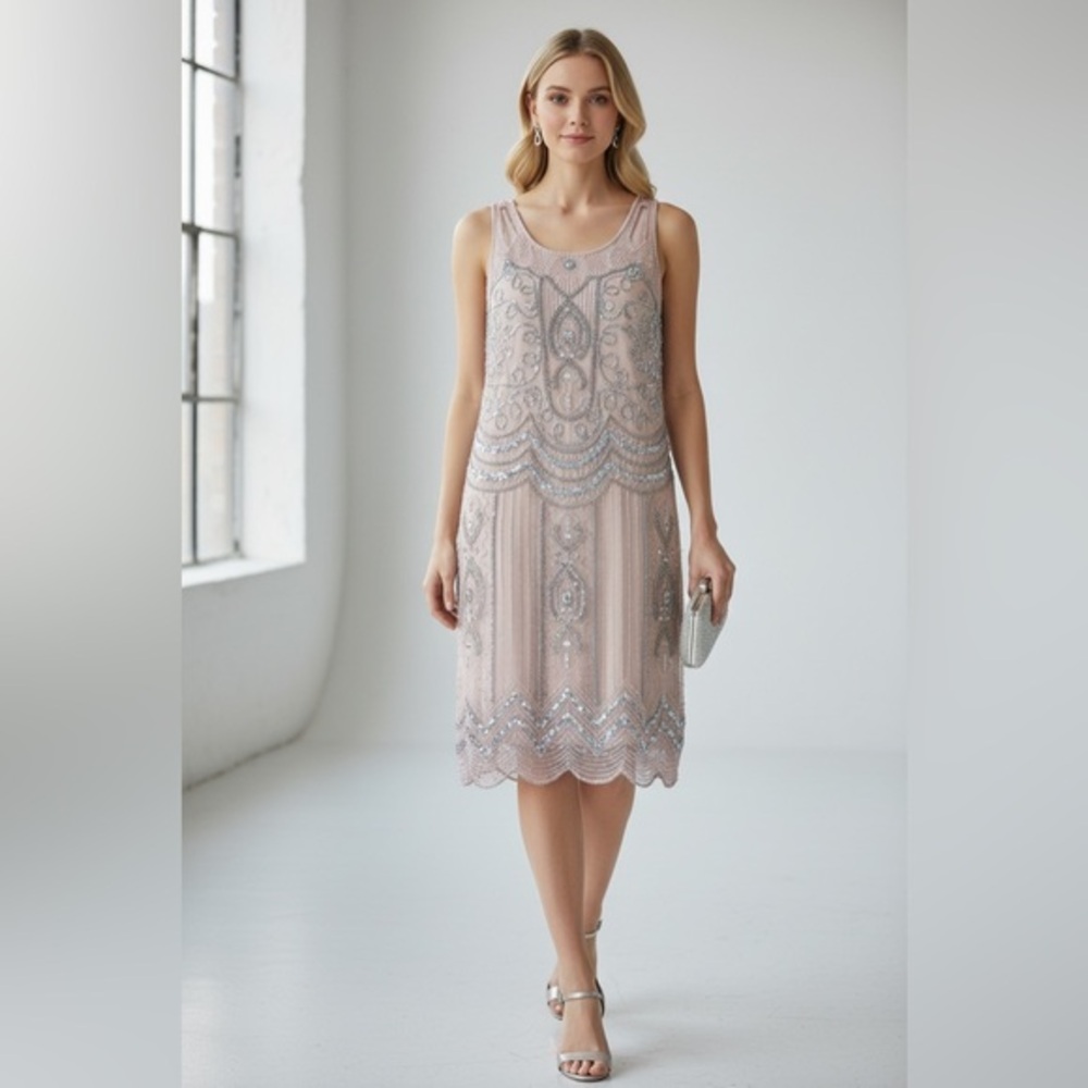 NWT Frock & Frill Great Gatsby Sequined Cocktail Dress US Size 10